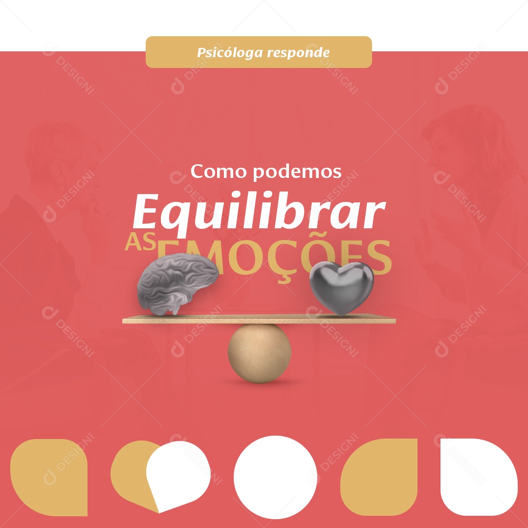 Social Media Psicólogo Como Podemos Equilibrar as Emoções PSD Editável
