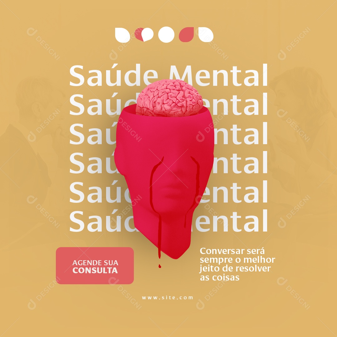 Social Media Psicólogo Saúde Mental PSD Editável