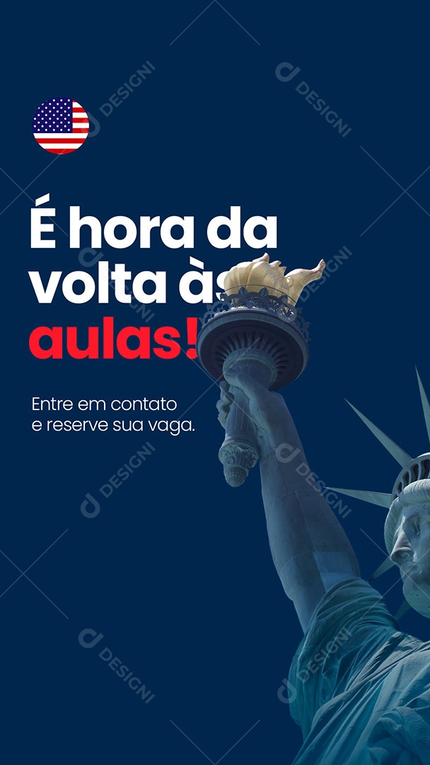 Language School It's Back to School Time! Story Social Media Editable PSD