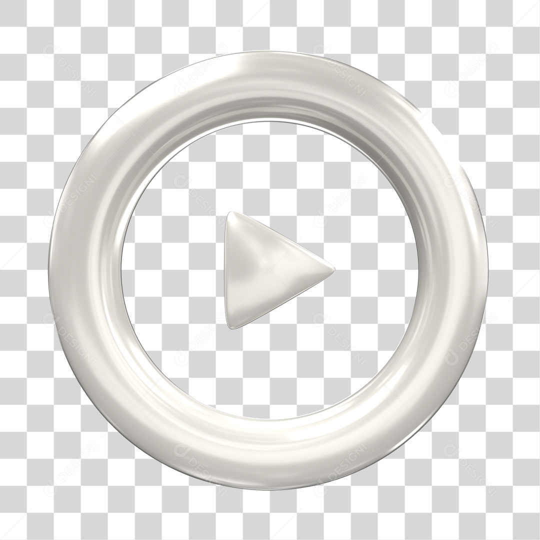 Player Áudio e Vídeo Branco Elemento 3D PNG