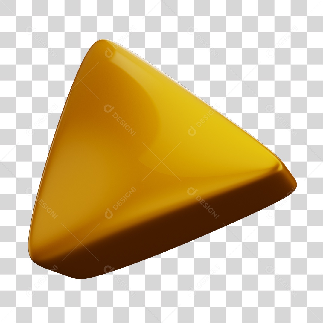 Player Áudio e Vídeo Dourado Elemento 3D PNG