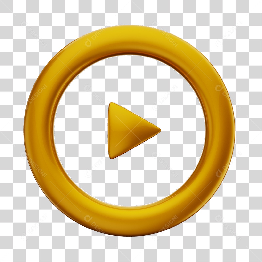 Player Áudio e Vídeo Laranja Elemento 3D PNG