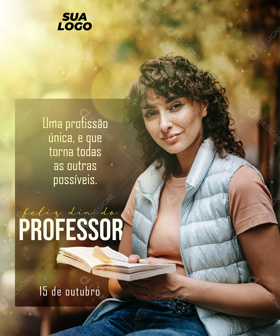 Uma Profissão Única 15 de Outubro Dia Do Professor Social Media PSD Editável