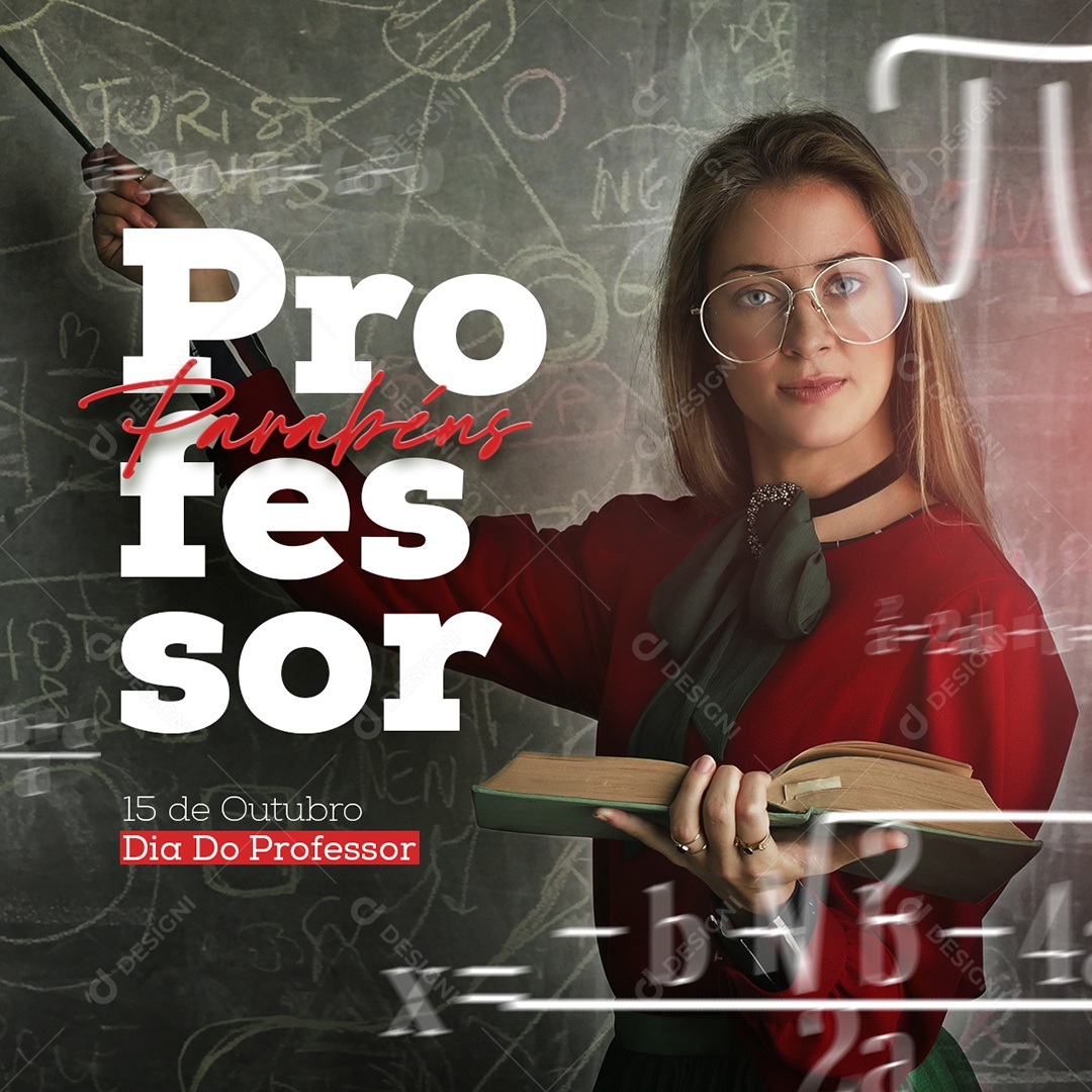 Parabéns Dia Do Professor 15 de Outubro Social Media PSD Editável