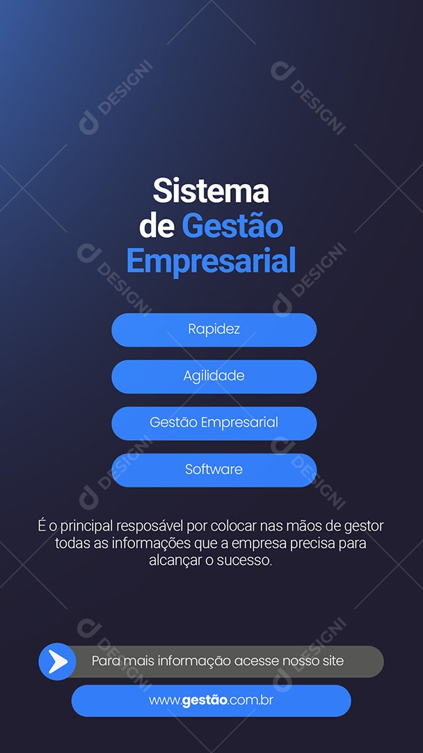 Social Media Sistema de Gestão Empresarial Software Story PSD Editável