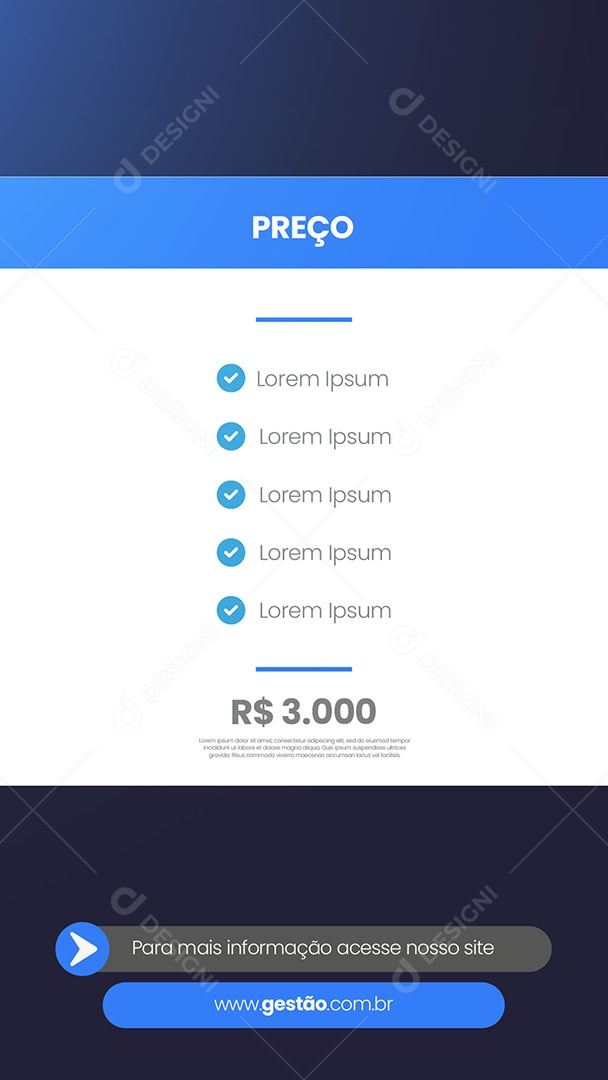 Sistema de Gestão Empresarial Software Preço Story Social Media PSD Editável