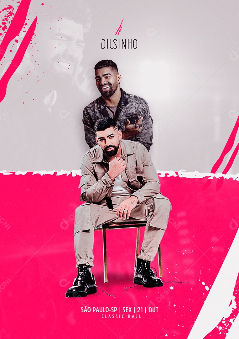 Classic Hall Dilsinho Flyer Social Media PSD Editável