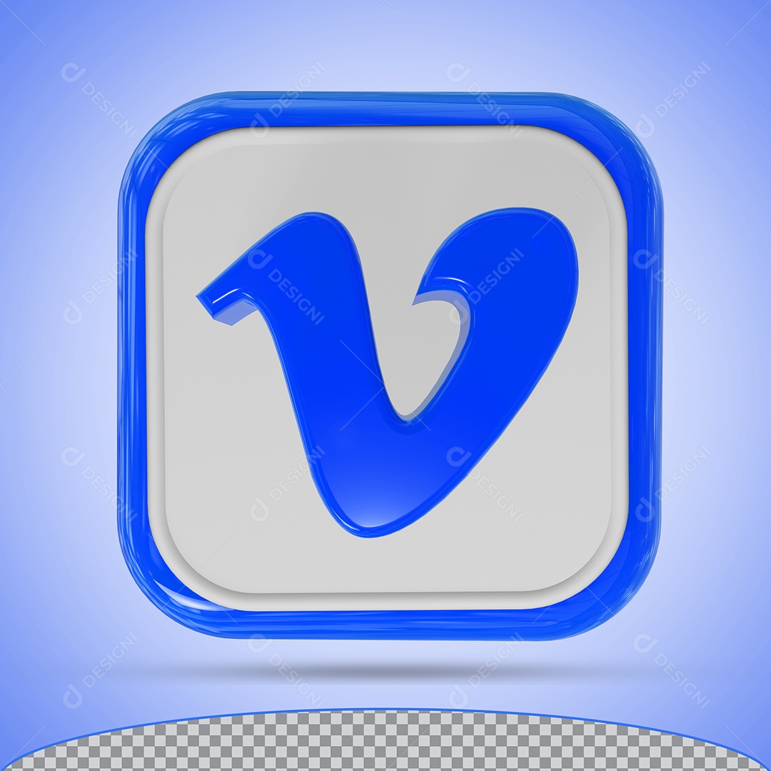 Vimeo Elemento 3D Para Composição PSD