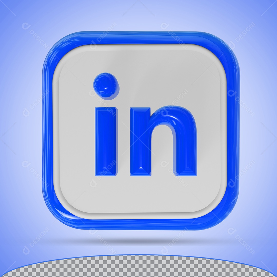 Linkedin Elemento 3D Para Composição PSD