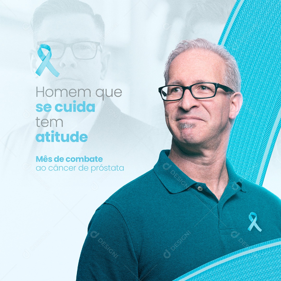 Novembro Azul Mês de Combate ao Câncer de Próstata Social Media PSD Editável