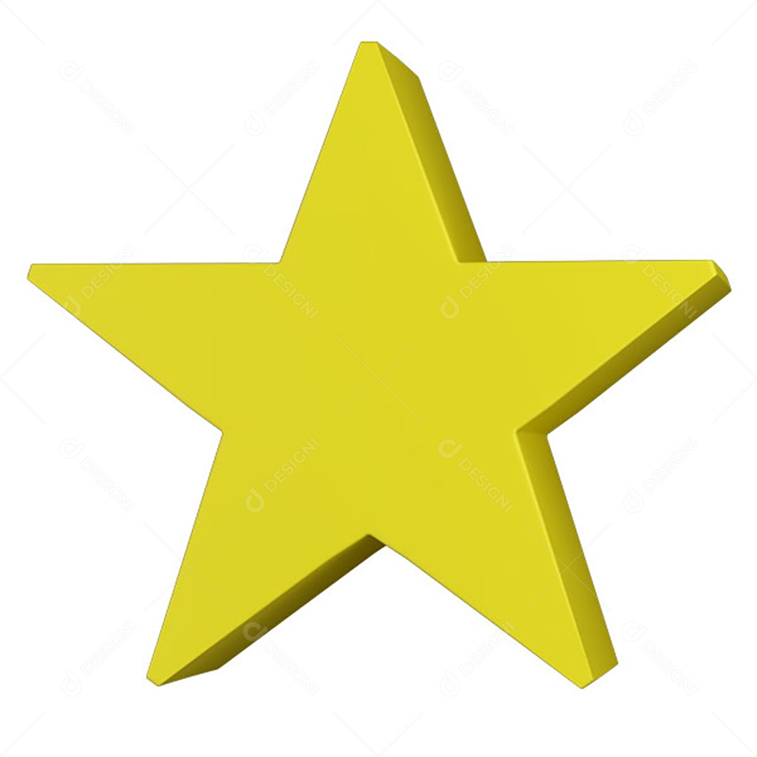 Estrela 3D PNG Transparente Sem Fundo