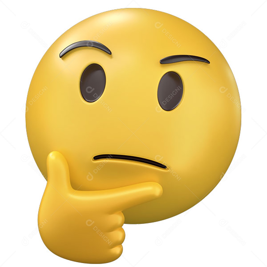 Emoji Pensando PNG Transparente Sem Fundo