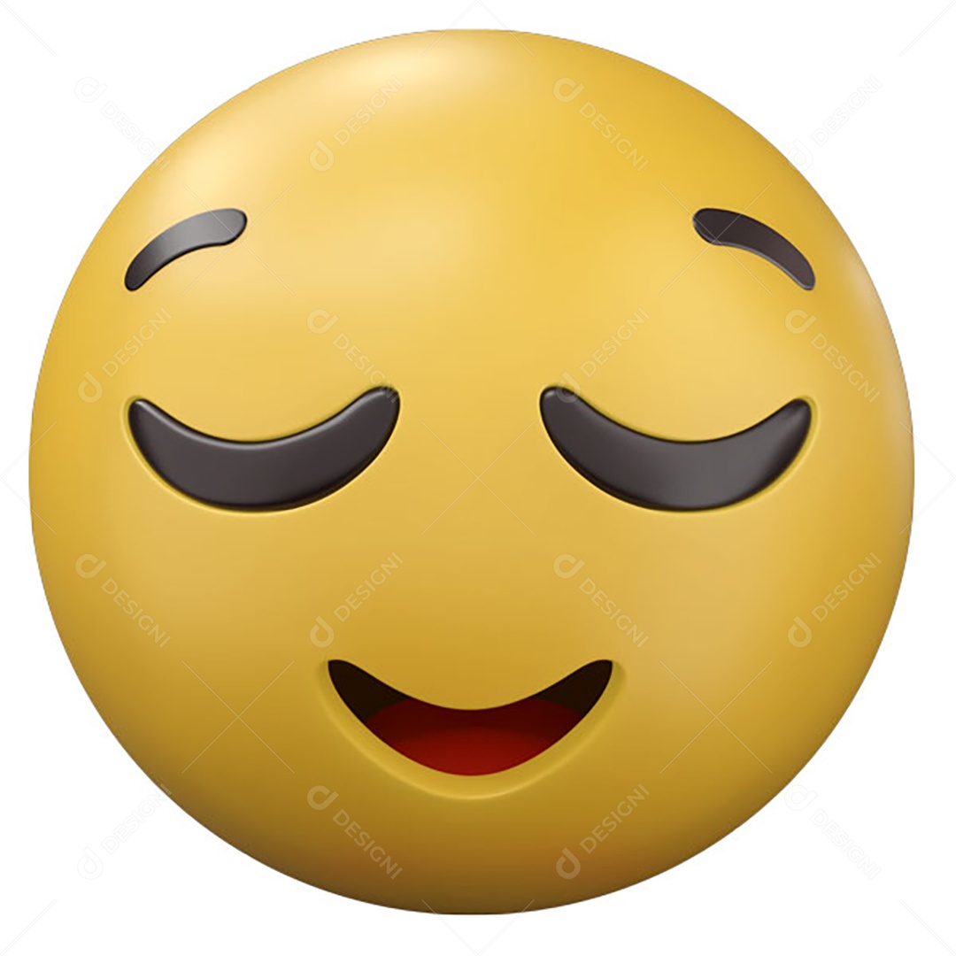Emoji Aliviado PNG Transparente Sem Fundo