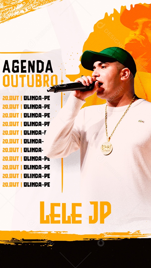 Story Agenda de Outubro Lele JP Flyer Social Media PSD Editável