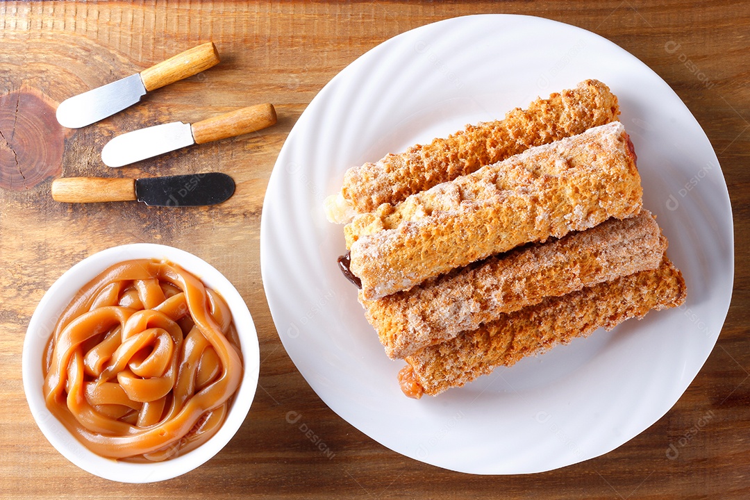 Churros caseiros com vários recheios