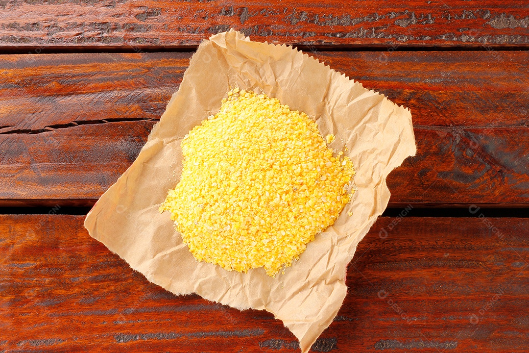 Farinha de fubá cru usada na polenta