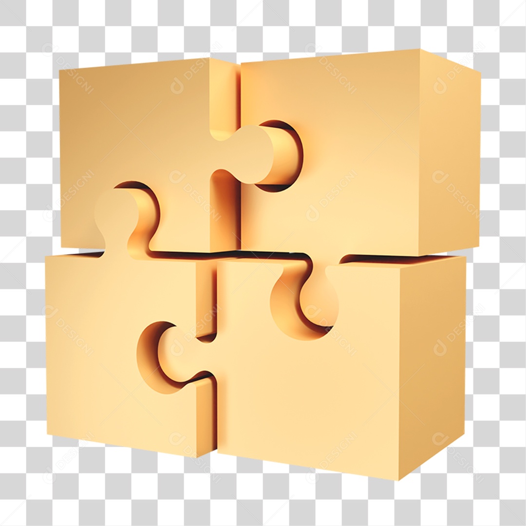 Quebra-cabeça 3D PNG Transparente