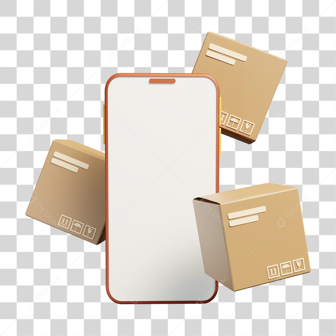 Celular Caixa Logística Transporte PNG Transparente