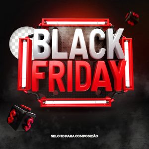 Selo 3D Para Composição Black Friday Promoção PSD