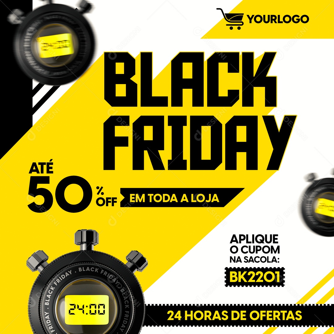 Promoção Em Toda Loja Black Friday Social Media PSD Editável
