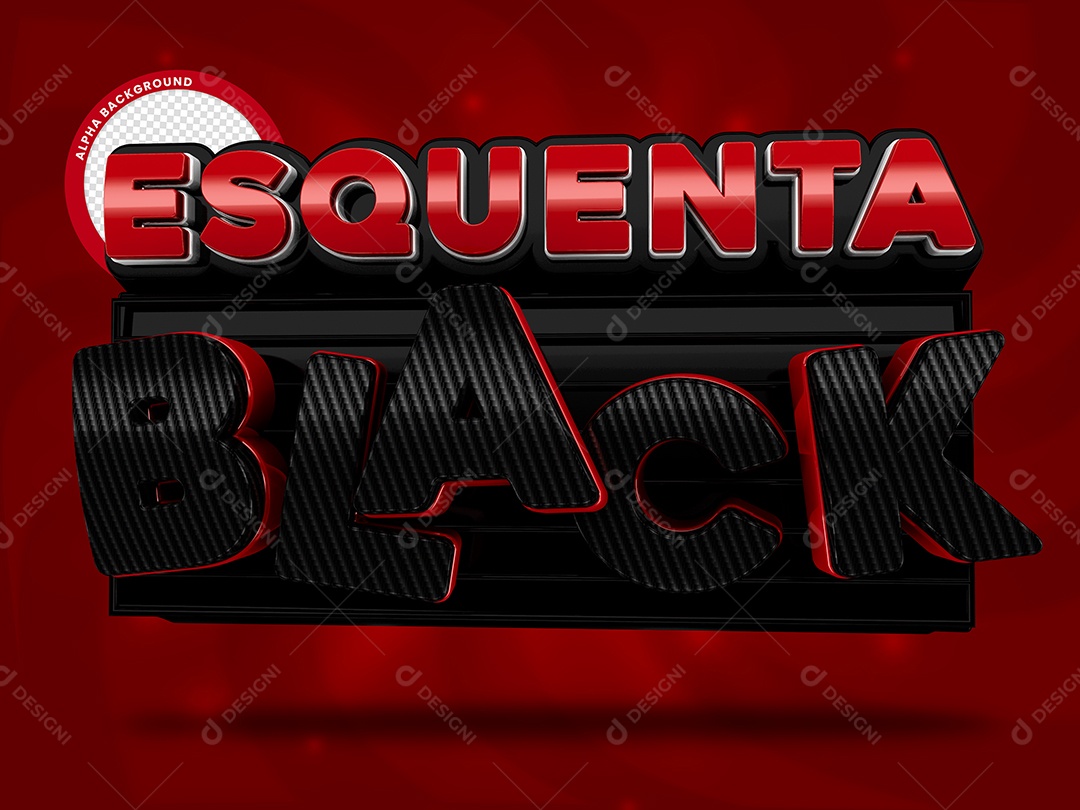 Selo 3D Para Composição Esquenta Black Promoções PSD