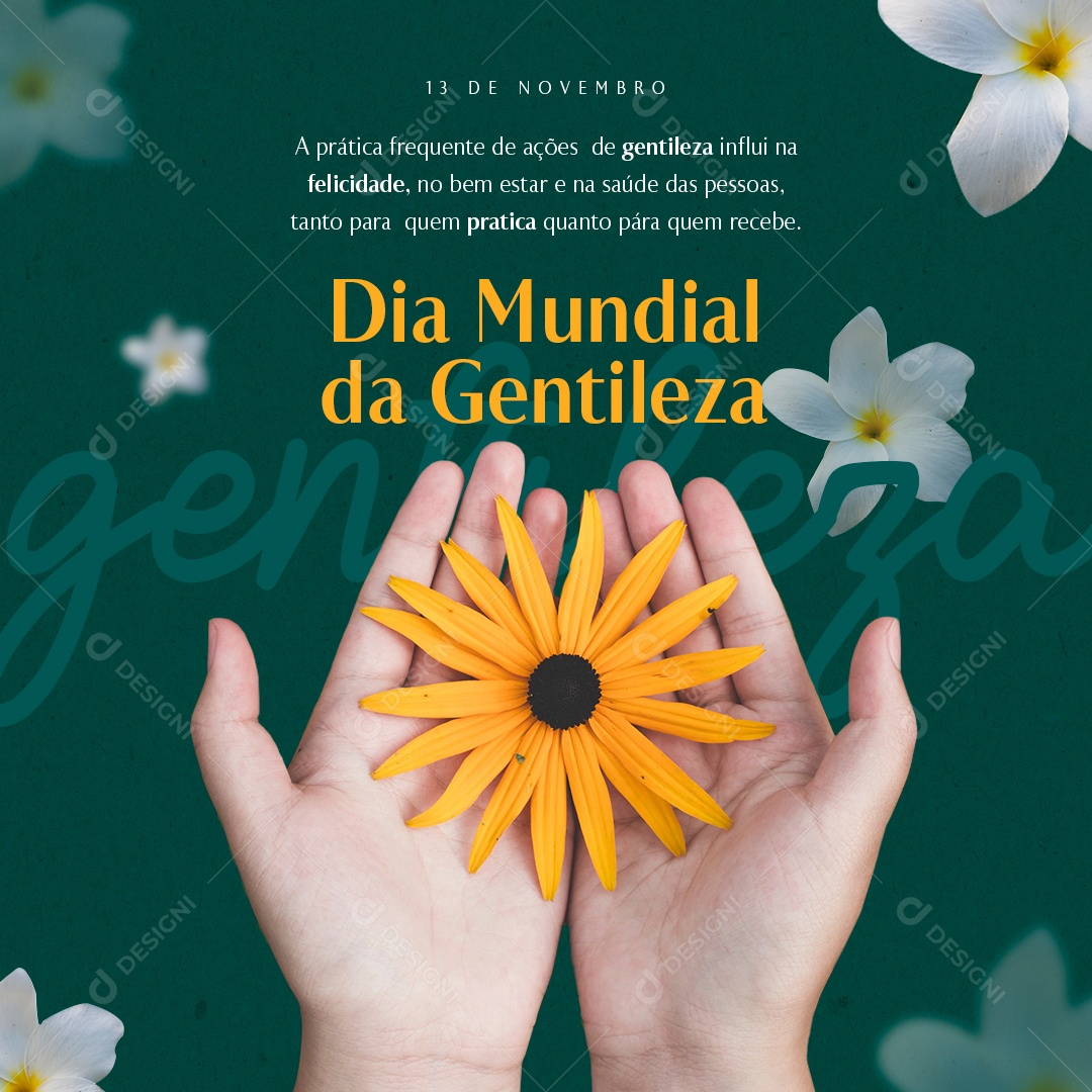 Dia Mundial Da Gentileza 13 De Novembro Social Media PSD Editável