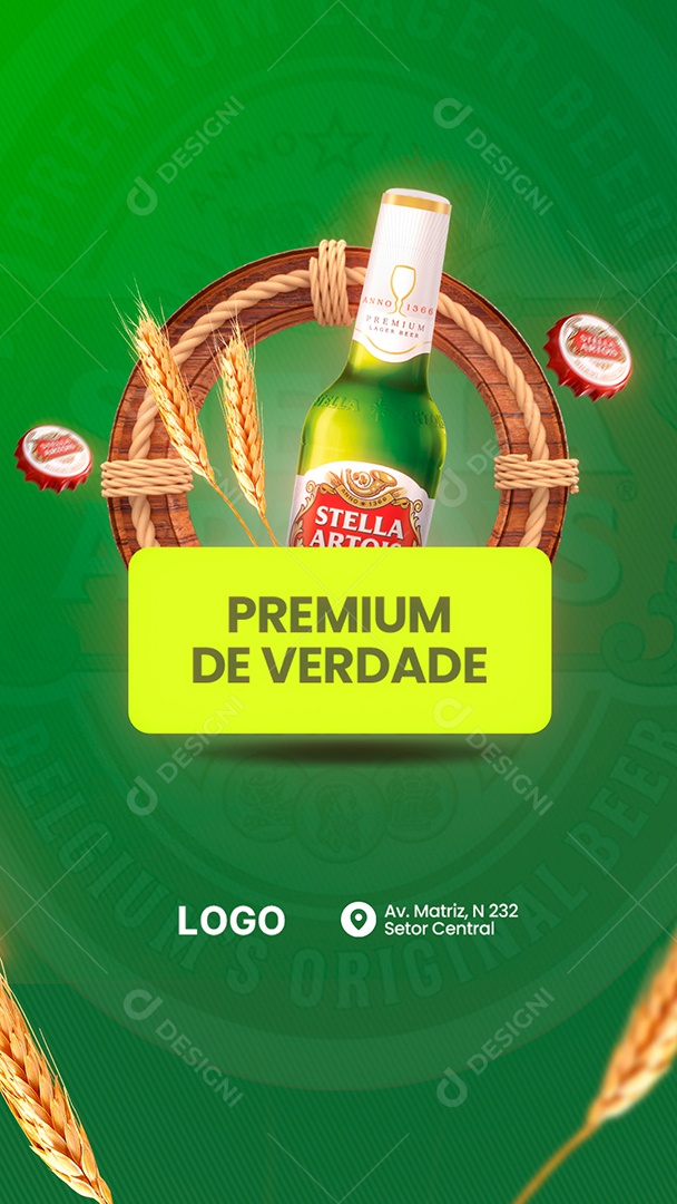 Story Premium de Verdade Stella Artois Distribuidora Social Media PSD Editável