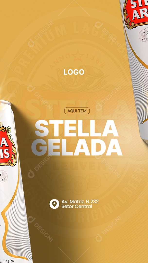 Story Distribuidora Aqui Tem Stella Artois Social Media PSD Editável