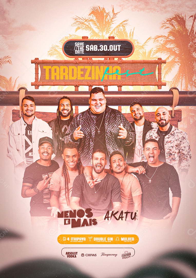 Tardezinha Fest Menos é Mais e Akatu Flyers Social Media PSD Editável