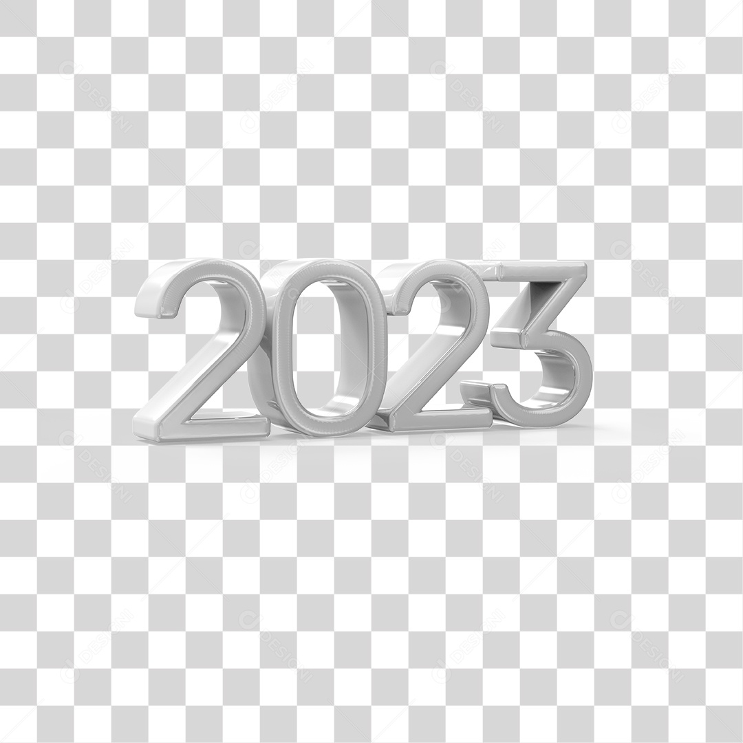 Número 3D 2023 Ano Novo PNG Transparente Sem Fundo