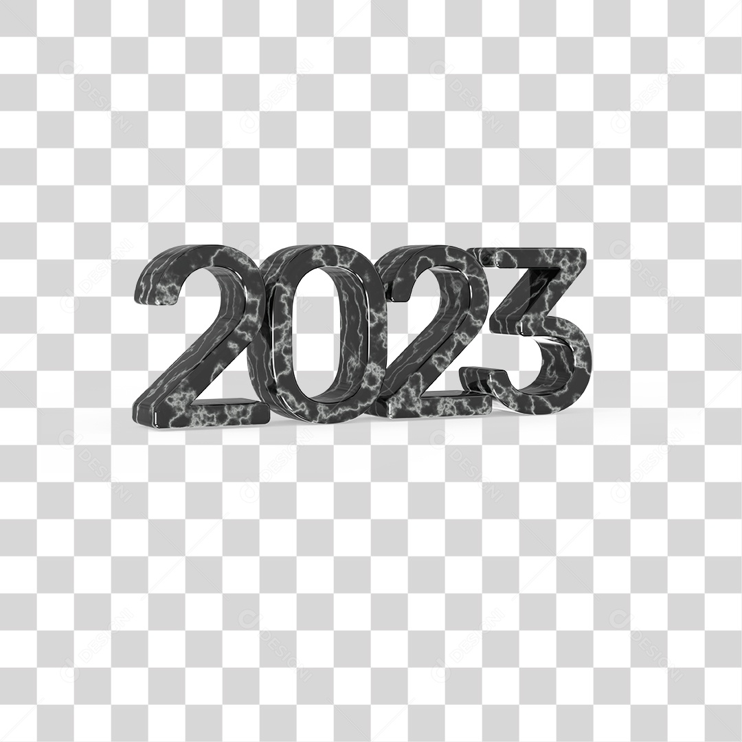 Número 3D 2023 Ano Novo PNG Transparente Sem Fundo
