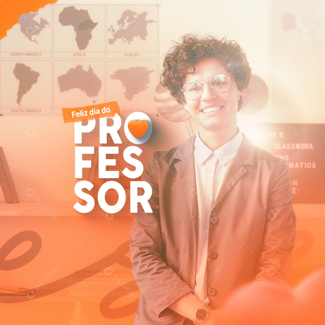 Feliz Dia Do Professor 15 de Outubro Social Media PSD Editável