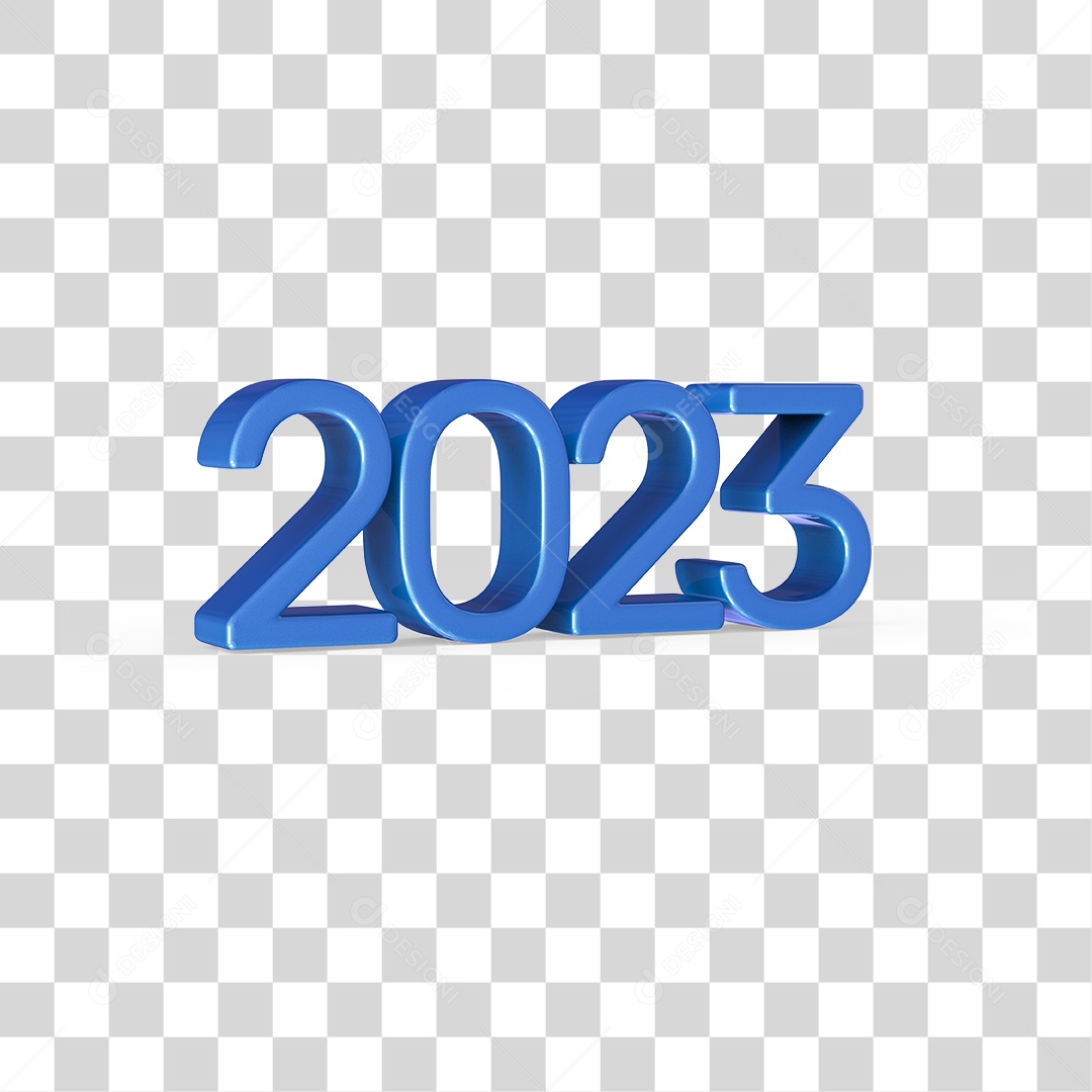 Número 3D 2023 Ano Novo PNG Transparente Sem Fundo