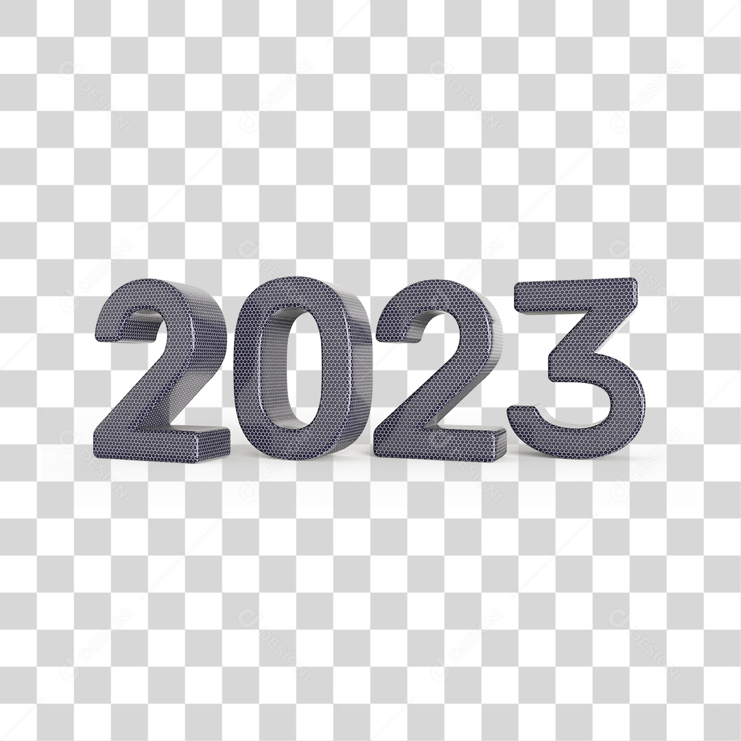 Número 3D 2023 Ano Novo PNG Transparente Sem Fundo