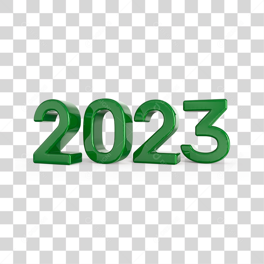 Número 3D 2023 Ano Novo PNG Transparente Sem Fundo