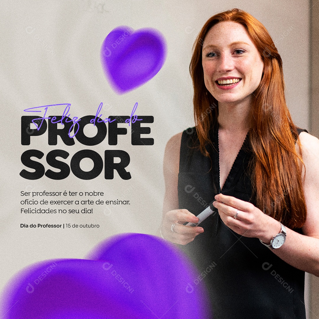 Being a teacher is having the noble job of practicing the art of teaching Teacher's Day Social Media Editable PSD