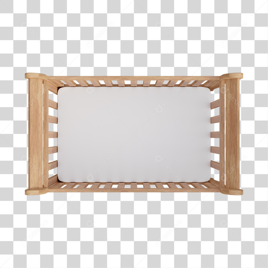 Vista Superior de Berço PSD + PNG