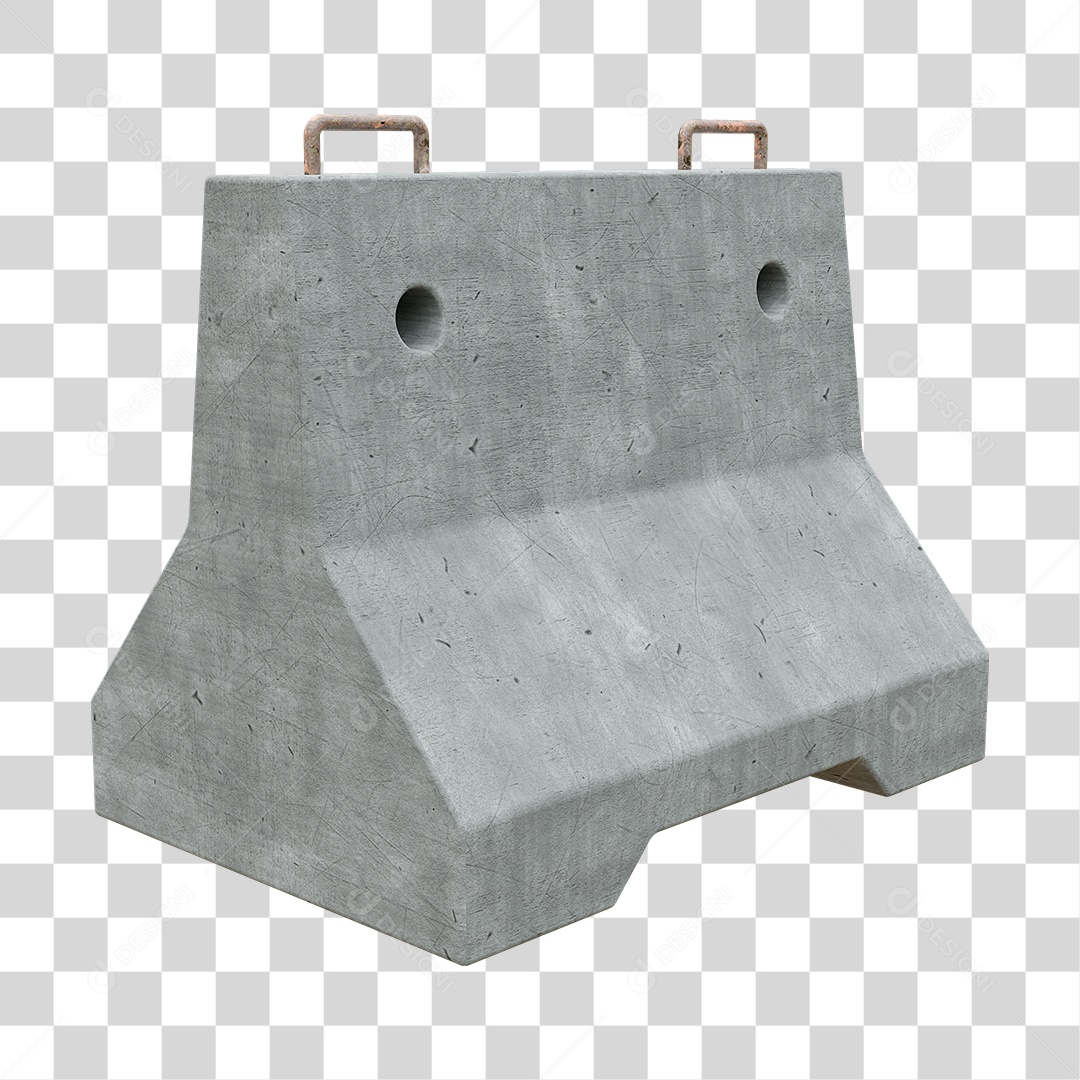 Barreira de concreto simples PSD + PNG
