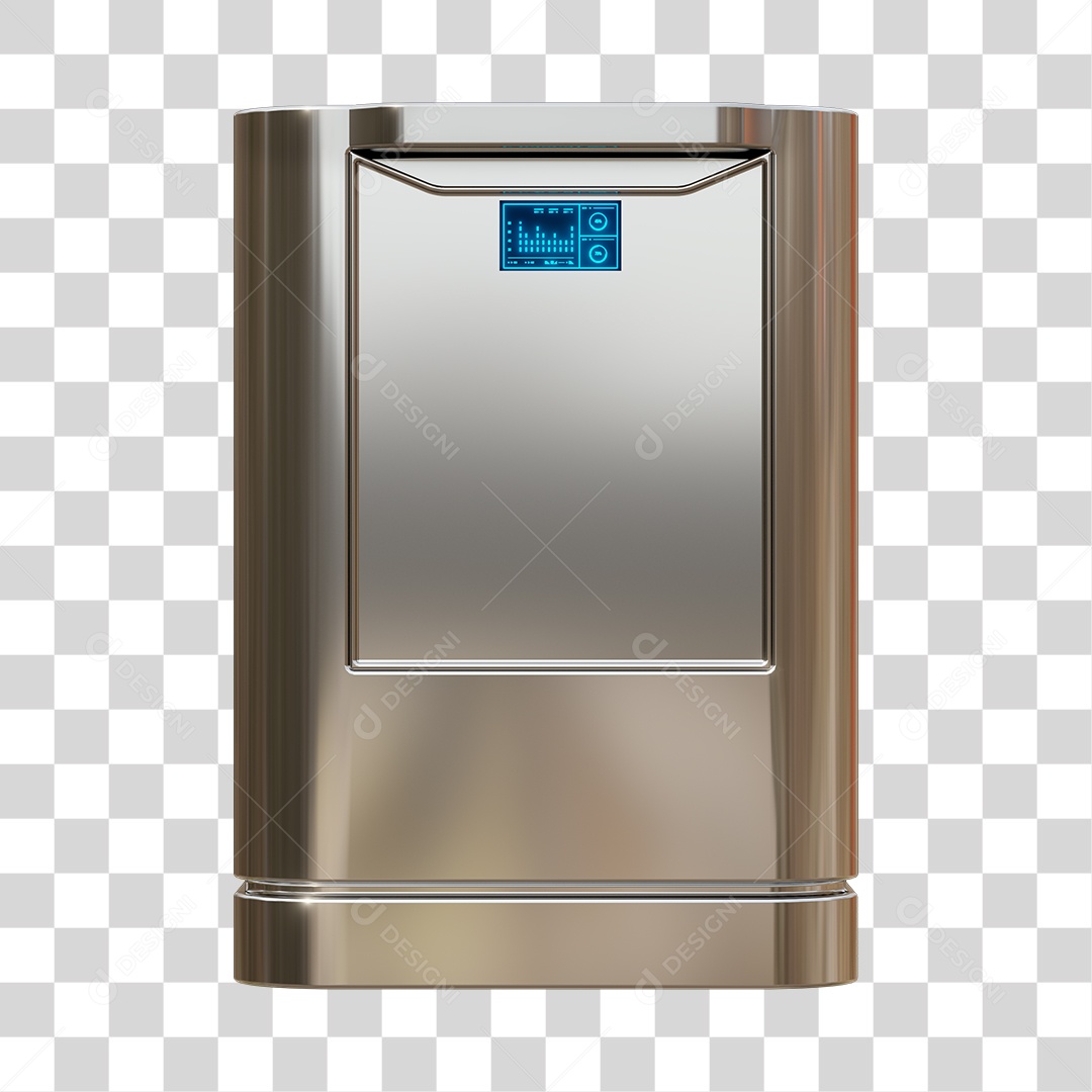 Máquina de lavar louça inteligente moderna em aço escovado