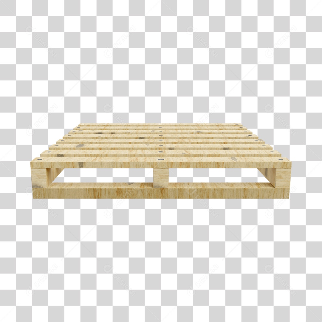 Vista Superior do Palete de Madeira PSD + PNG