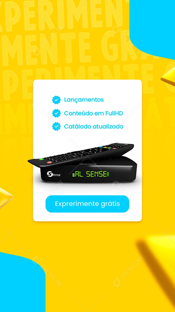 Story Lançamentos Conteúdos em Full HD IPTV Social Media PSD Editável