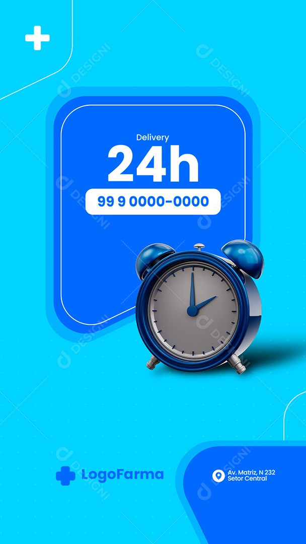Story Delivery 24H Farmácia Social Media PSD Editável