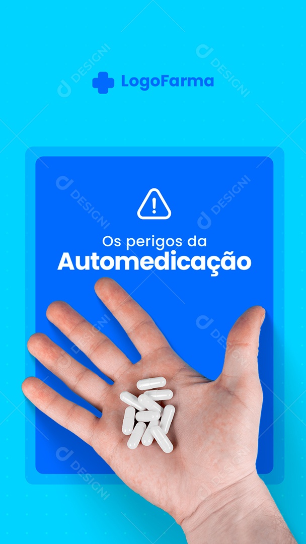 Story Os Perigo da Automedicação FarmáciaSocial Media PSD Editável