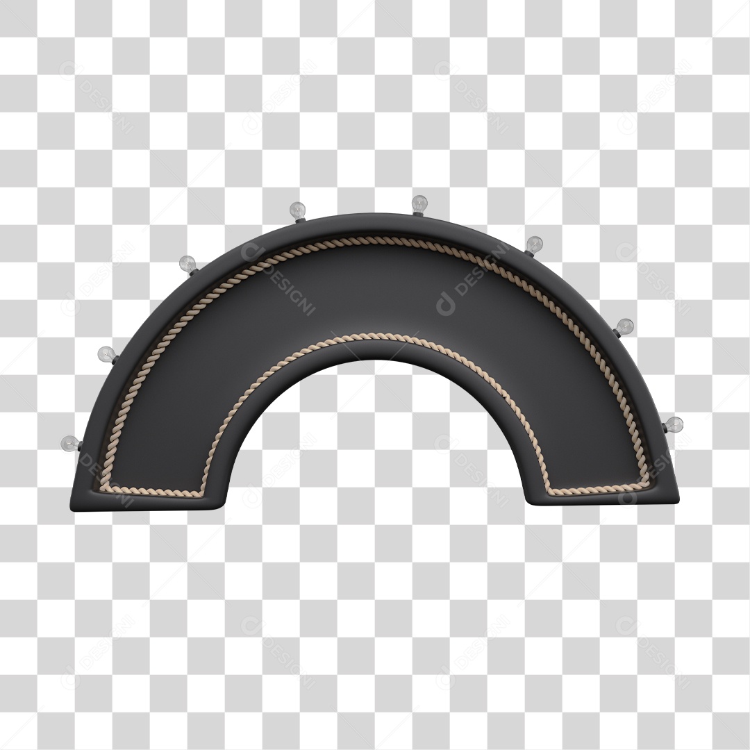 Arco de Madeira Com Luzes Elemento 3D PNG