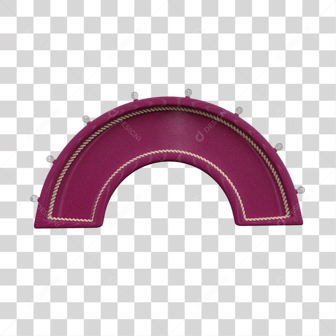 Arco de Madeira Com Luzes Elemento 3D PNG