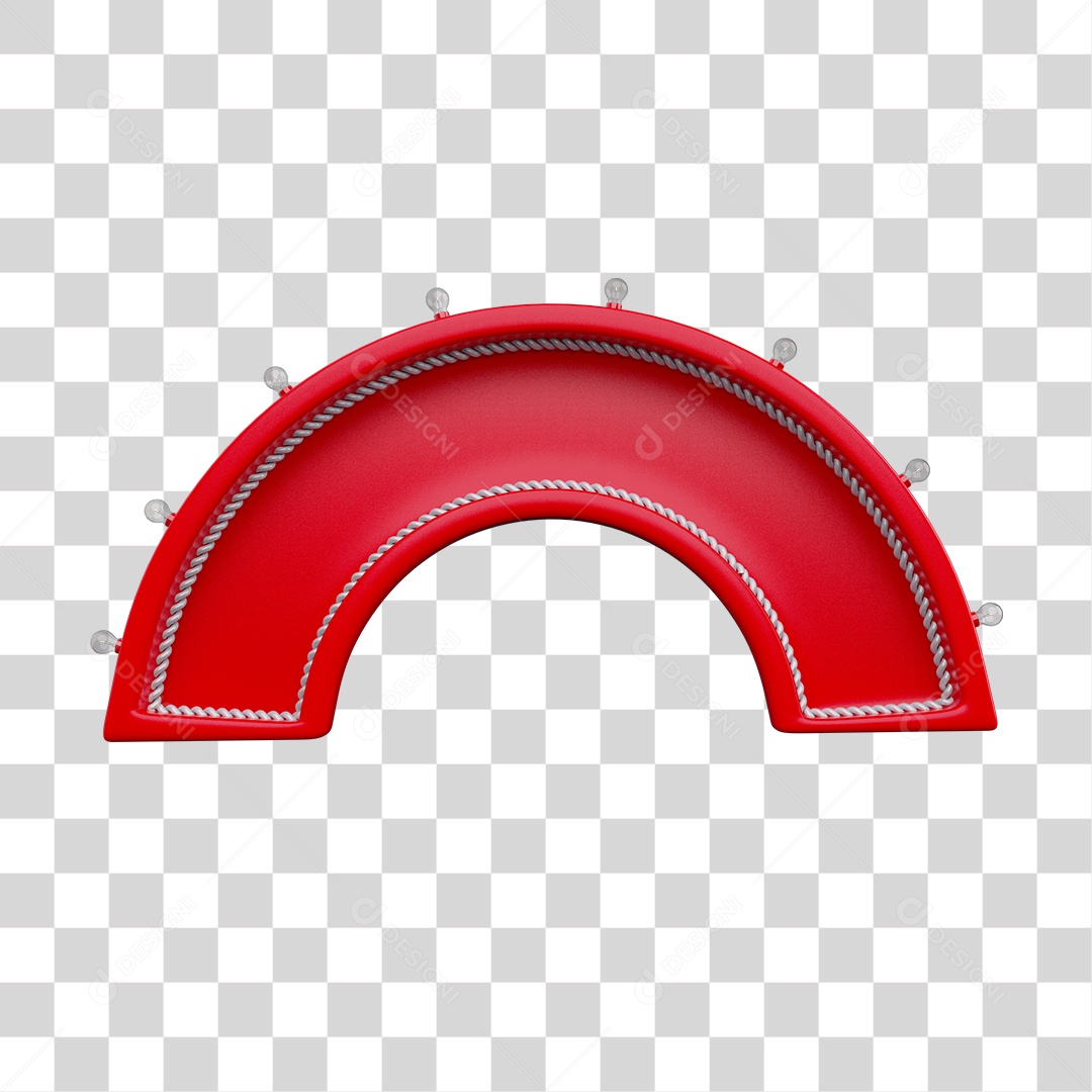 Arco de Madeira Com Luzes Elemento 3D PNG