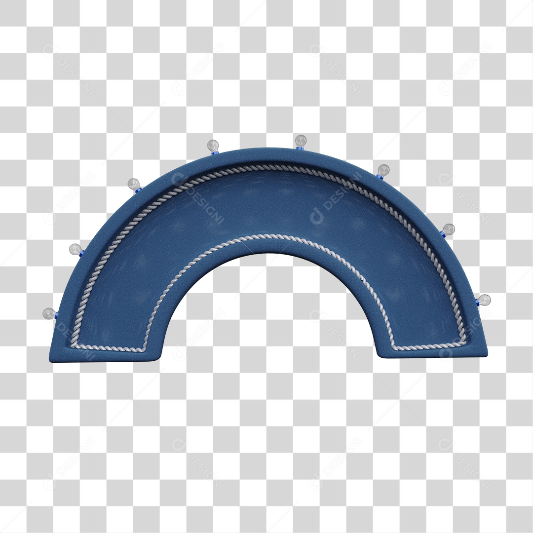 Arco de Madeira Com Luzes Elemento 3D PNG