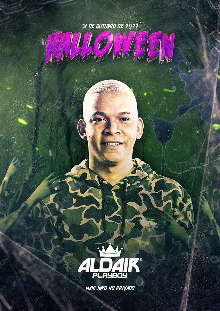 Halloween Aldair Playboy Flyer Social Media PSD Editável