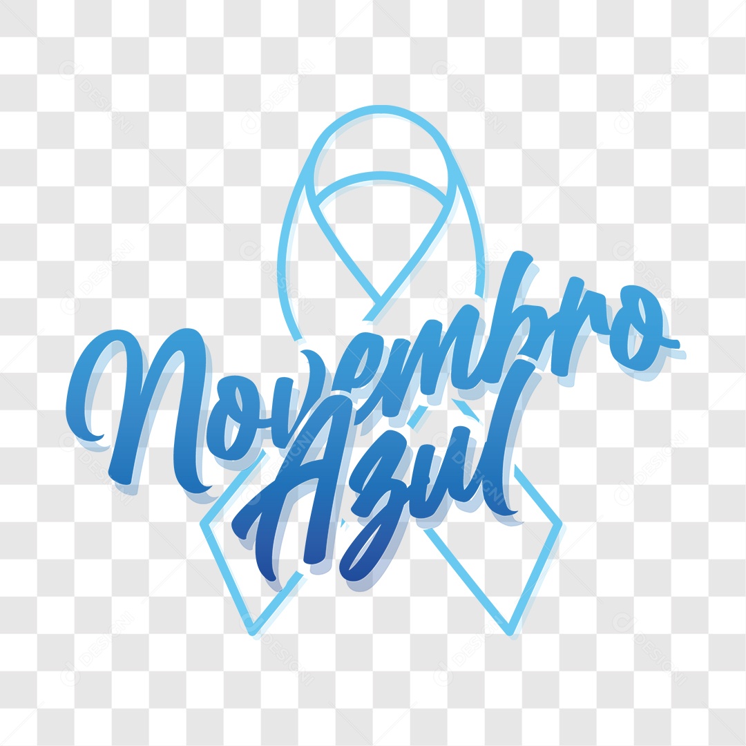 Lettering Novembro Azul EPS + PNG