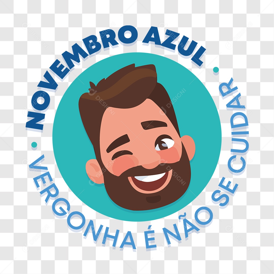 Lettering Novembro Azul EPS + PNG